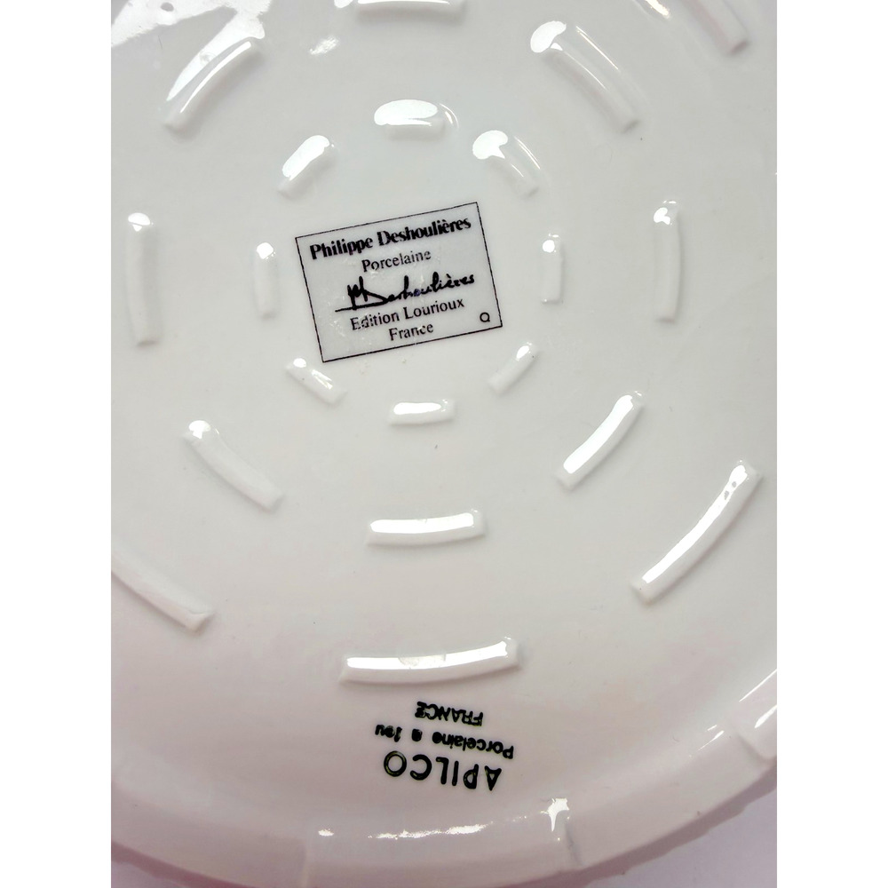Apilco France 8" Porcelain Ribbed Souffle Casserole Serving Dish Vegetables Corn - Picture 8 of 9